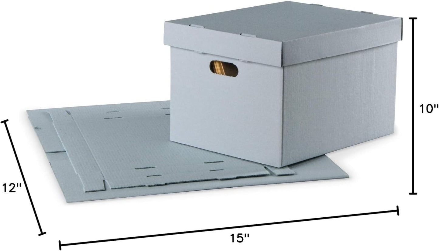 Gaylord Archival Blue Record Storage Carton 12W x 15L x 10" H (Single Box)