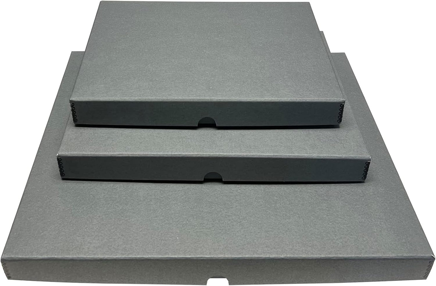 Lineco Folio Storage Box, Clamshell Design with Metal Edge. 18.5x24.5x1.75 Inches, Archival Boxboard, Preserve Photos, Cards, Magazines, Documents, Art, Ephemera, Family Records, Gray, Pack of 1