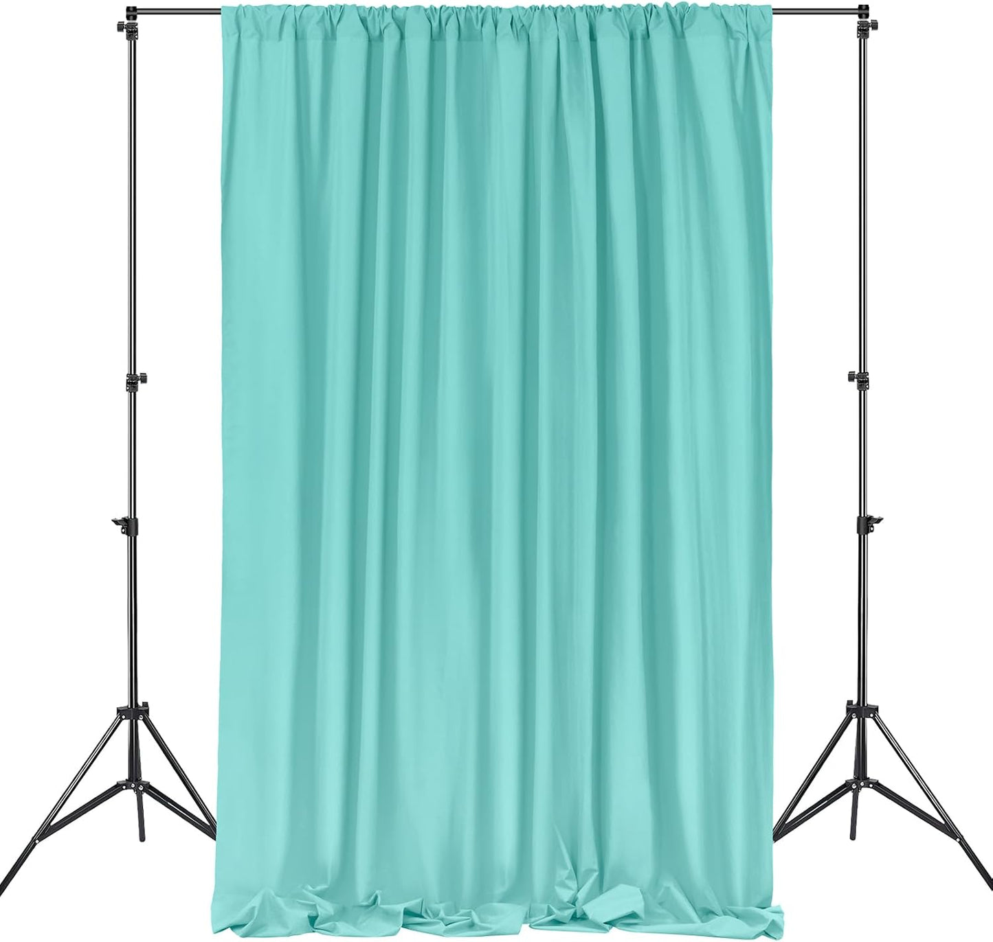 Turquoise Backdrop Curtains: 6 Panels 5ft x 10ft Polyester Backdrop Drapes for Wedding Mermaid Party Photography Decorations 30ft x 10ft