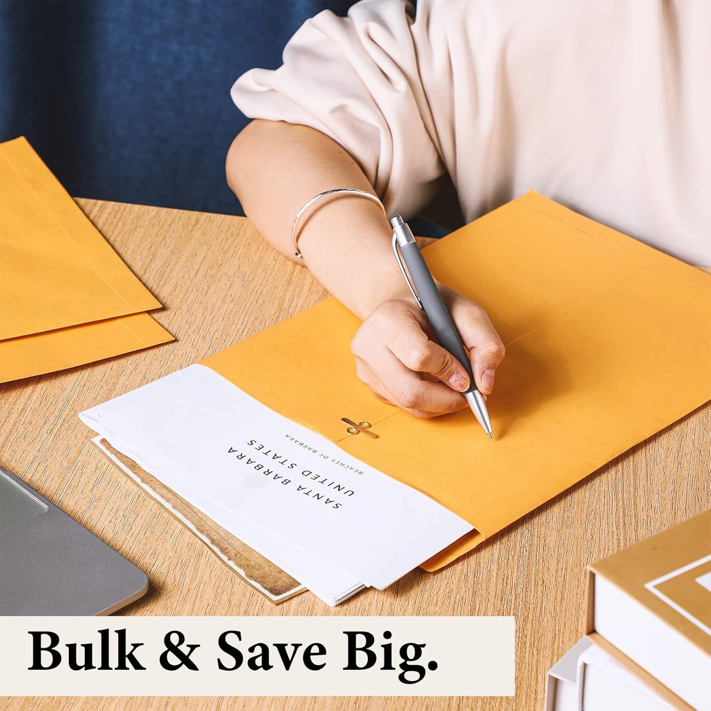 Ctosree 600 Pcs Manilla Envelopes Clasp Envelopes Bulk Brown Kraft Catalog Letter with Clasp Closure and Gummed Seal 28lb Heavyweight Paper (9 x 12 Inch)