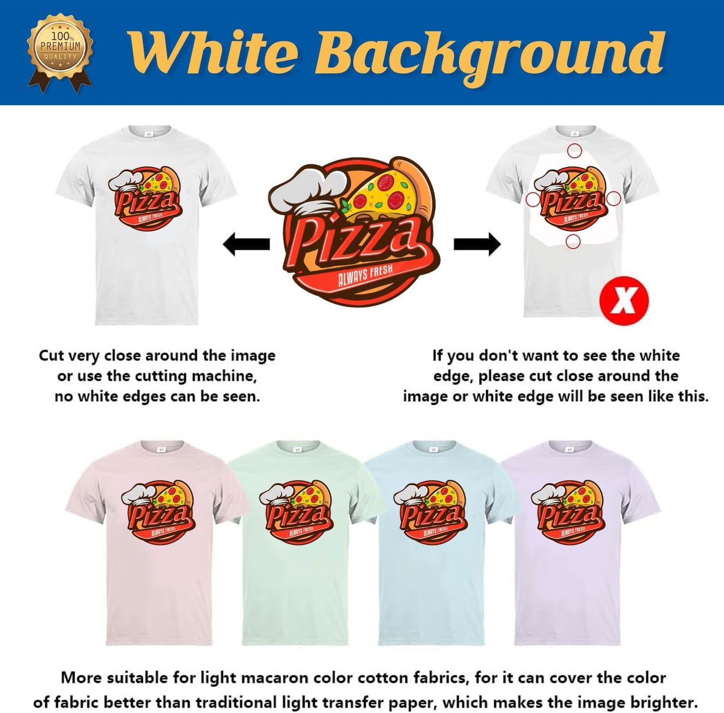 TransOurDream Upgraded Iron on Heat Transfer Paper for T Shirts (25 Sheets, 8.5x11") Iron on Transfers for Light Fabric Printable Heat Transfer Vinyl for Inkjet Printer (L2-25)