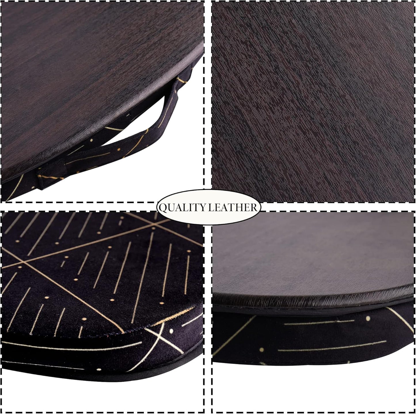 Lap Laptop Desk - Portable Lap Desk with Pillow Cushion, Fits up to 15.6 inch Laptop for Home Office Students Use as Computer Laptop Stand, Book Tablet(1-Dark Grey)