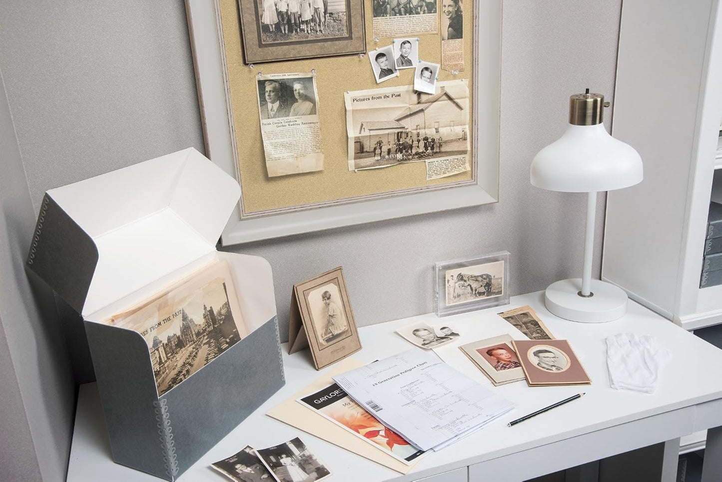 Gaylord Archival Blue/Grey Flip-Top Document Storage Box - 5W x 15 1/2L x 12 1/2" H