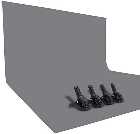 ISSUNTEX 9X15 ft Background Polester Backdrop, Photo Studio, Collapsible High Density Screen for Video Photography and Television-Gray