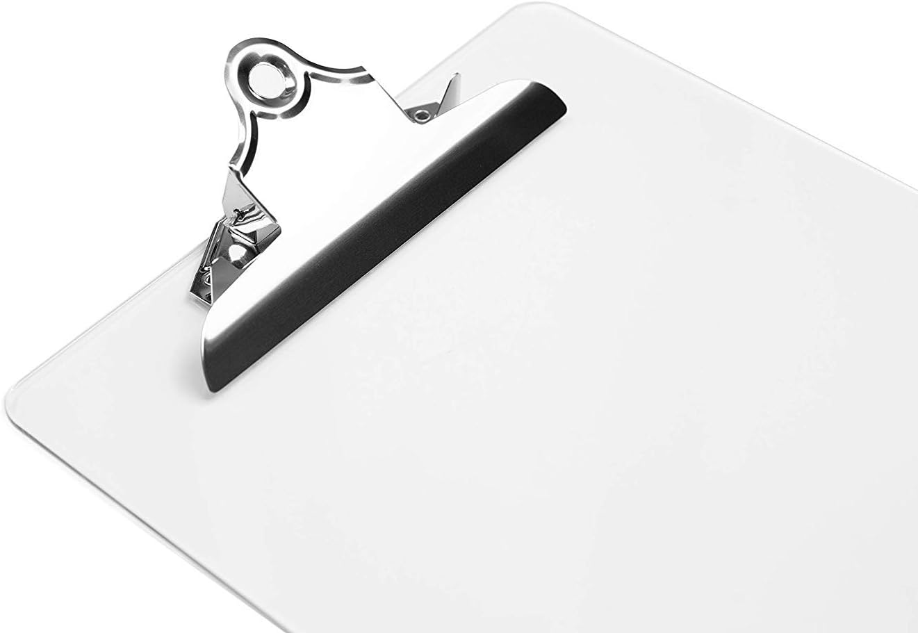 Plastic Transparent Clipboards (Set of 6) Multi Pack Clipboard | Strong 12.5 x 9 Inch | Holds 100 Sheets! Acrylic Clipboards with Big Clips | School Supplies for Kids, Teachers, College Students