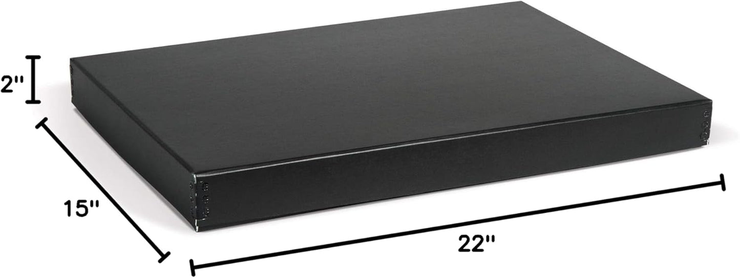 Gaylord Archival Black Drop-Front Newspaper Preservation Box - 15W x 22L x 2" H