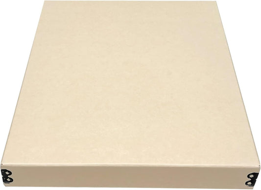 Lineco Museum Archival Storage Box, 11.75x15.25x1.5 in. Drop Front Design. Acid-Free with Metal Edge. Organize Photos, Pictures, Prints, Documents, Crafts, DIY. Tan, 1 Pack