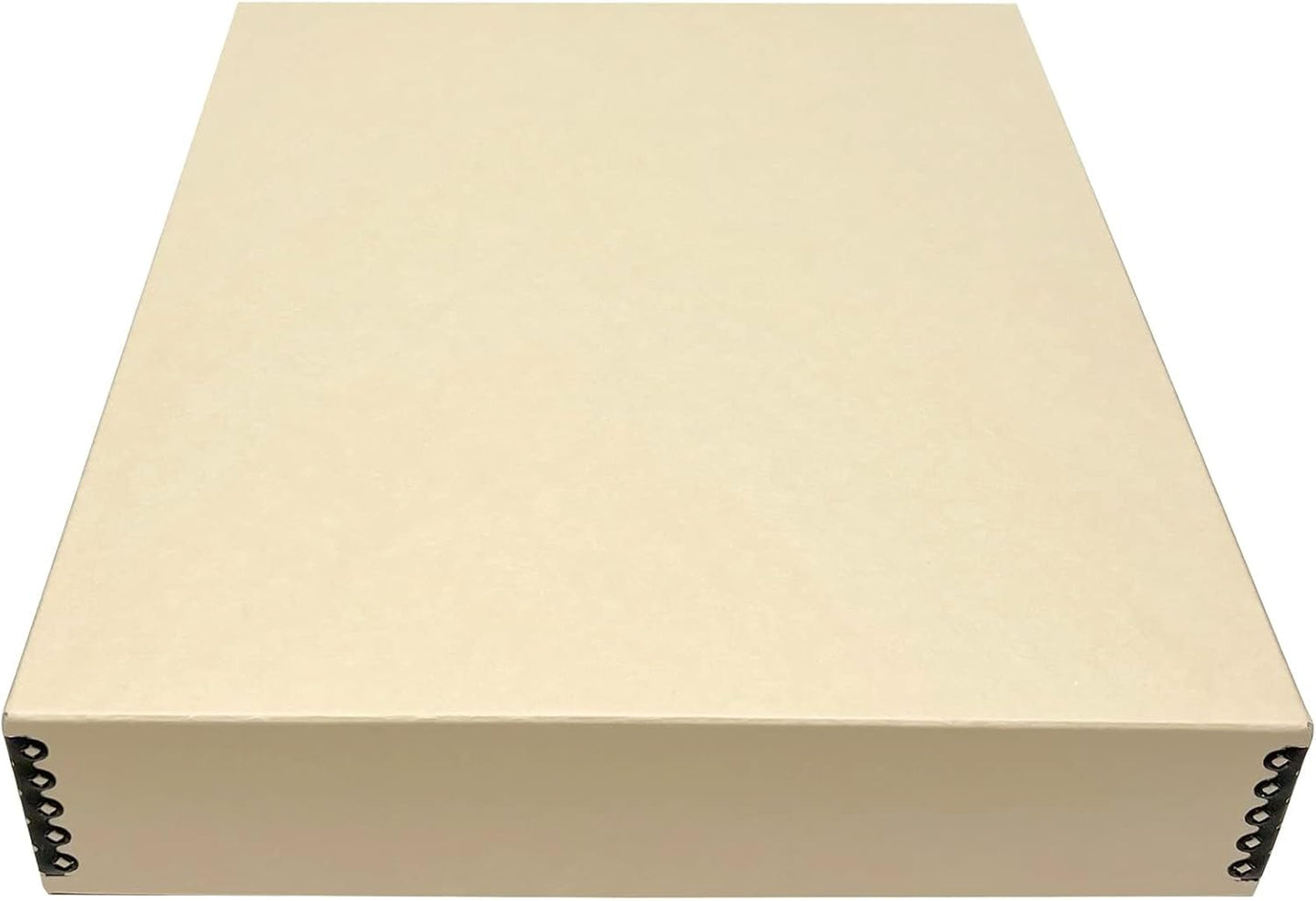 Lineco Museum Archival Storage Box, 14.75x18.75x3 in. Drop Front Design. Acid-Free with Metal Edge. Organize Photos, Pictures, Prints, Documents, Crafts, DIY. Tan, 1 Pack