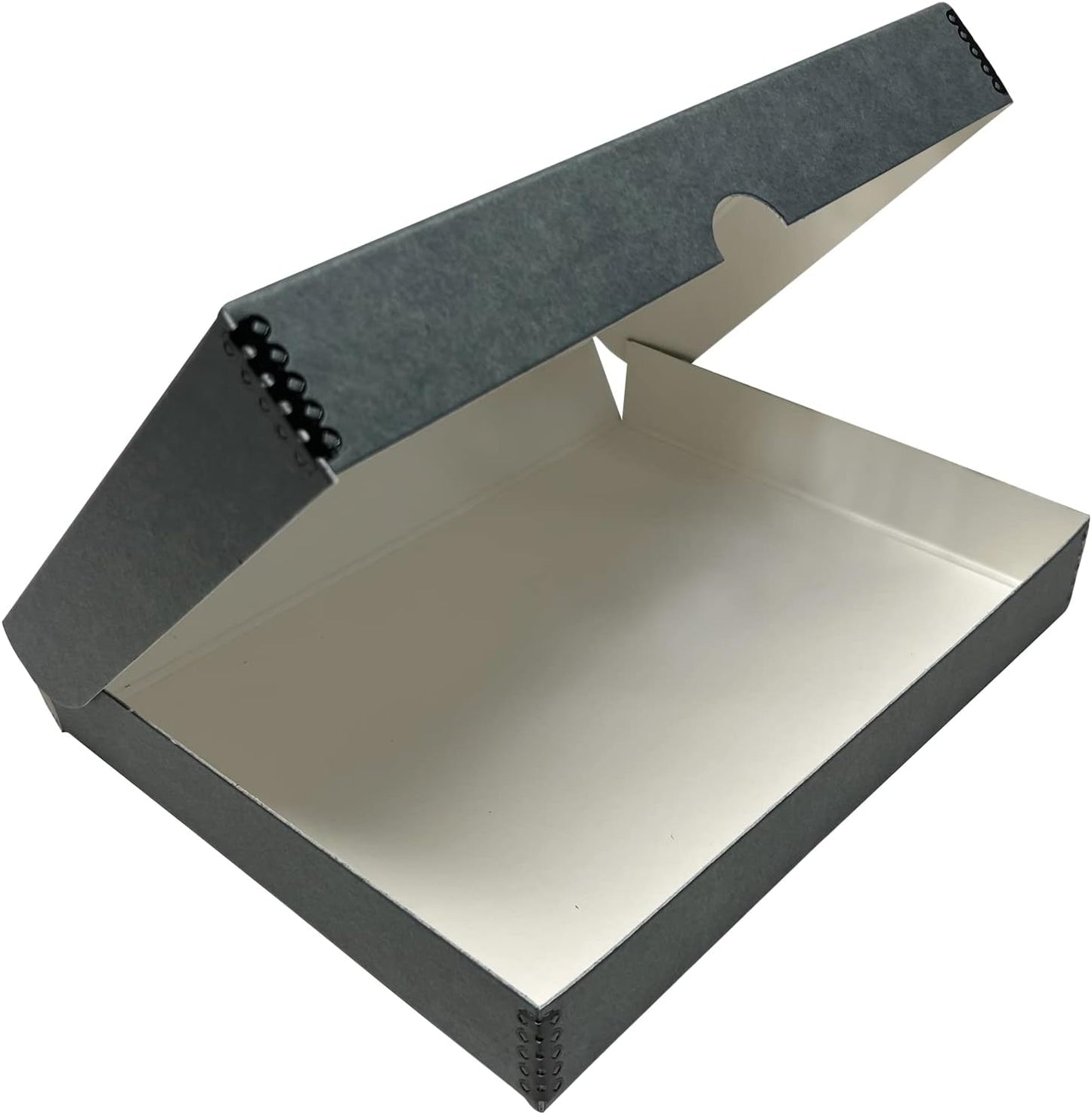Lineco, 9x12 Gray Clamshell Archival Folio Storage Box, 1.75 Depth, Acid-Free, with Metal Edge, Preserves Picture Longevity, Store Photos Documents