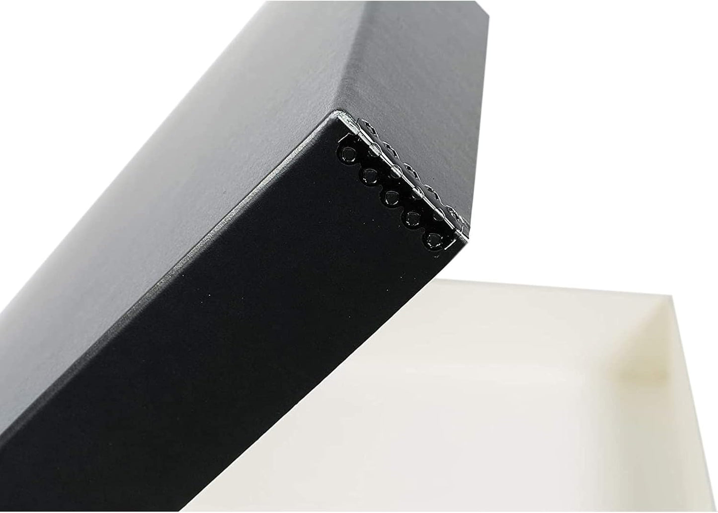 Lineco Folio Storage Box, Clamshell Design with Metal Edge. 11.5x17.5x1.75 Inches, Archival Boxboard, Preserve Photos, Cards, Magazines, Documents, Art, Ephemera, Family Records, Black, Pack of 2