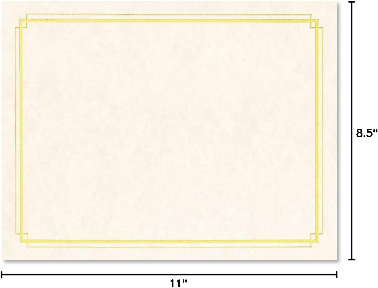 PaperDirect Gold Foil Border Specialty Certificates, 8 1/2 inch x 11 inch, 38lb White Parchment Stock, 50 Count, Certificates and Awards Paper, for School, Work, Diplomas & Award Certificates