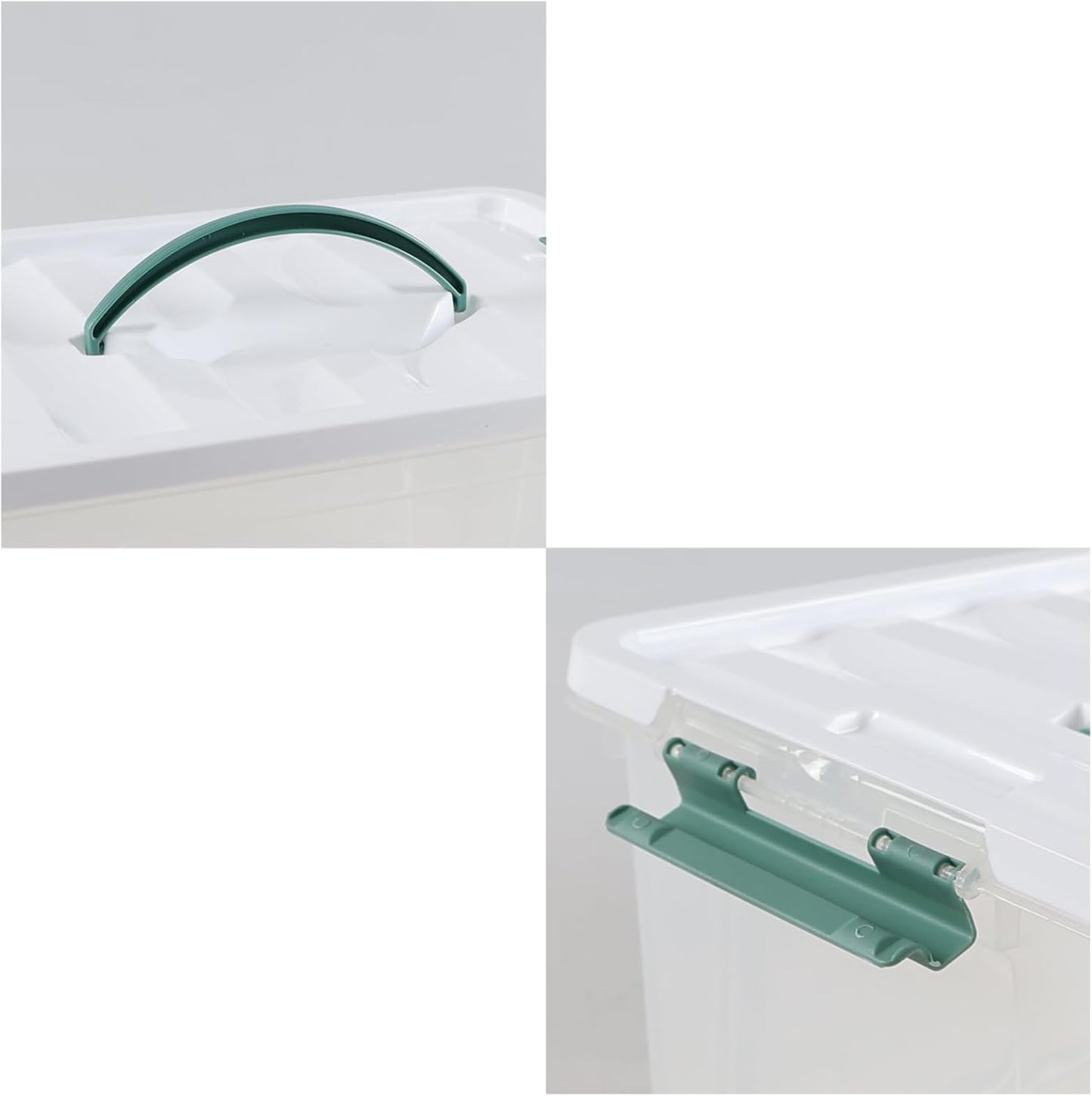 6 Pack 14 L Clear Storage Latch Box, Plastic Storage Bins with Lids