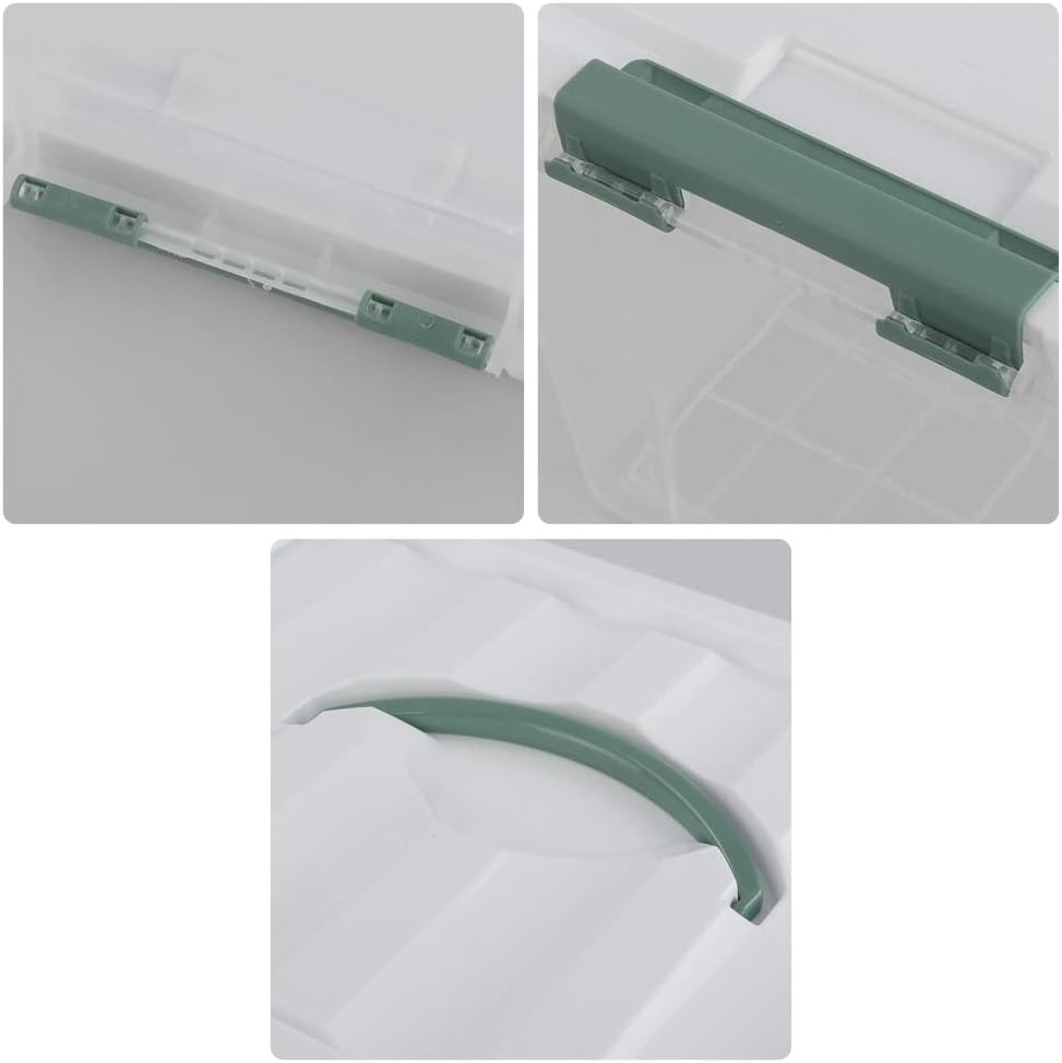 Gloreen 14 Quart Clear Storage Bins with Lid, Multipurpose Plastic Latch Box, 6 Packs