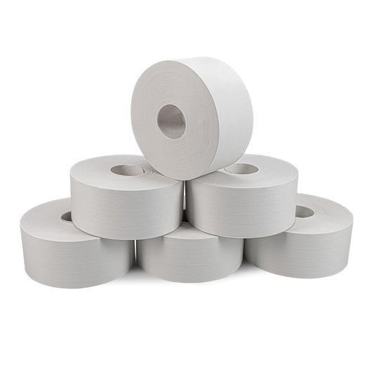 IDL Packaging 2.83" x 450 feet Reinforced Water-Activated Kraft Gummed Tape 30lb Thickness (Pack of 6) - Secure Paper Packing Tape for Secure Carton Sealing - Heavy-Duty for All Conditions, White