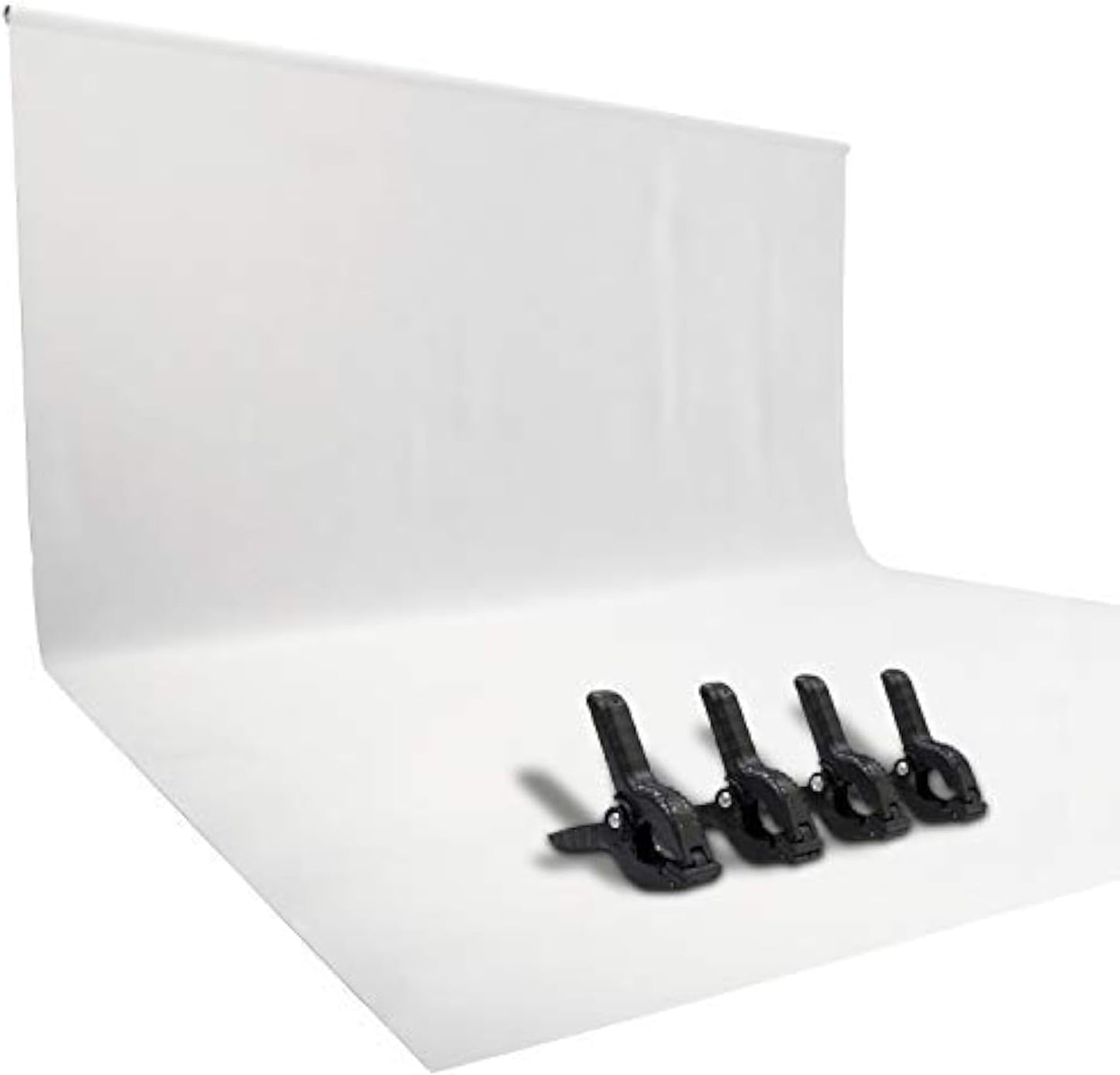 ISSUNTEX 9X15 ft Background Polester Backdrop, Photo Studio, Collapsible High Density Screen for Video Photography and Television-White