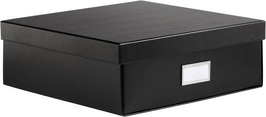 Oxford Keepsake Box, Protective Storage Box, Home and Office Organizer, Photo Storage Box, Souvenir Organizer, Medium, 12" x 12" x 4 1/4" (41788)