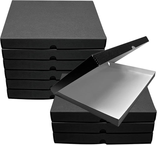 Lineco, Archival Folio Storage Box. Acid-Free, Metal Edge Boxboard, Clamshell Lid. 16 x 20 x 1.75 Inches. Preserves and Organizes, Stores Photos, Documents, Craft, Prints, DIY. Black, Pack of 10