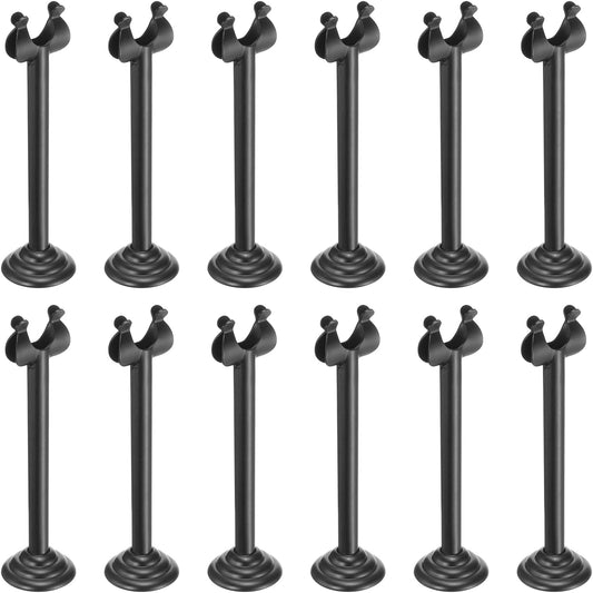 MECCANIXITY 10Pcs Table Number Holder 3.9 Inch Place Card Holder Picture Holders Black Table Sign Holders for Wedding Anniversary Birthday Party