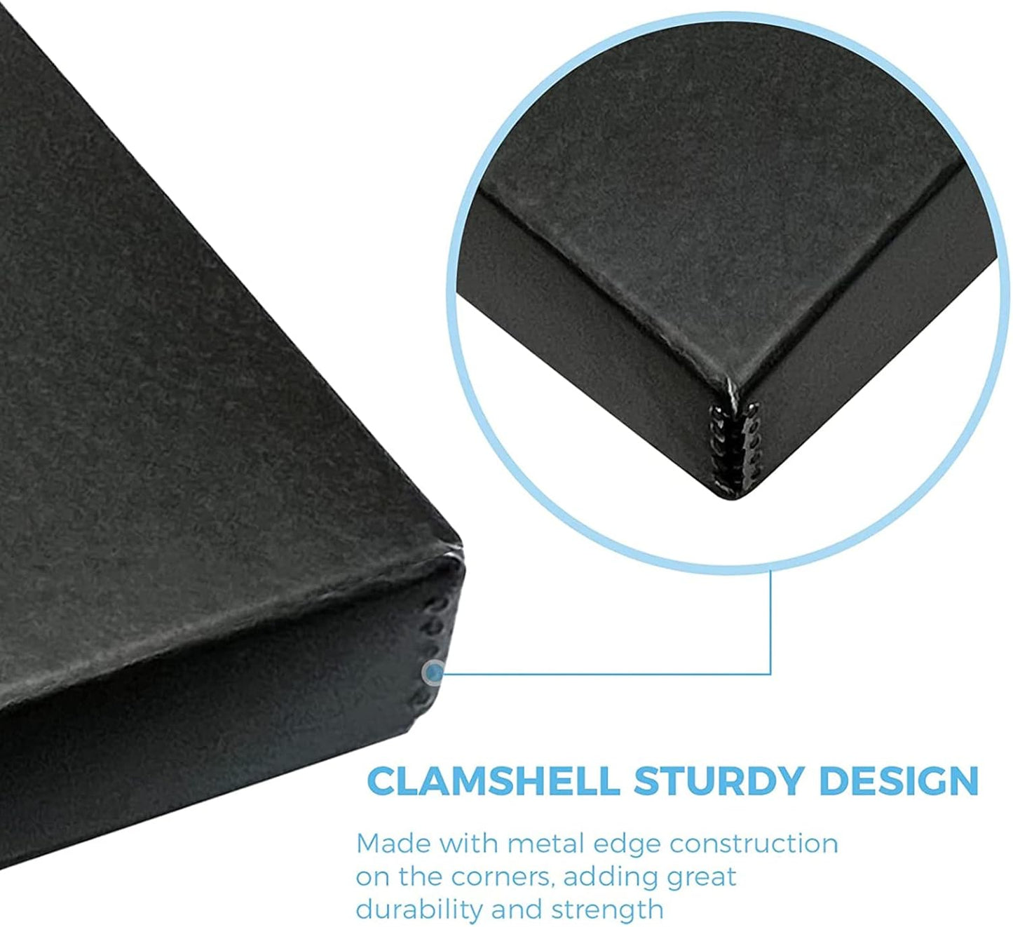 Lineco Folio Storage Box, Clamshell Design with Metal Edge. 18.5x24.5x1.75 Inches, Archival Boxboard, Preserve Photos, Cards, Magazines, Documents, Art, Ephemera, Family Records, Black, Pack of 8