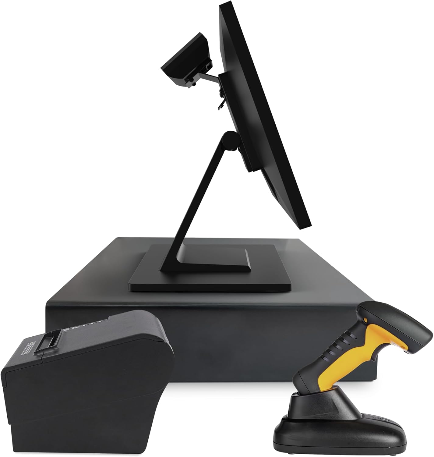 All-in-One SmartPOS NX Professional Cash Register for Small Business – WiFi POS System with Touch Screen, Customer-Facing VFD Display, Cash Drawer, Wireless Barcode Scanner, Thermal Receipt Printer