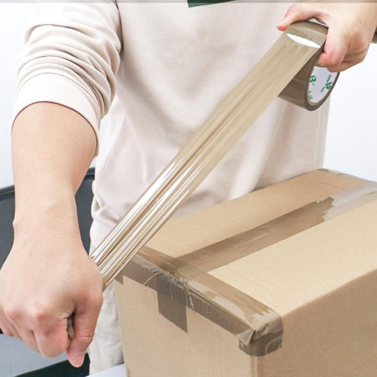 BOMEI PACK Brown Packing Tape with Dispenser, 2.6 Mil 1.88 Inch x 60 Yards, 6 Refills Rolls Moving Tape for Box Packaging, Shipping and Storage