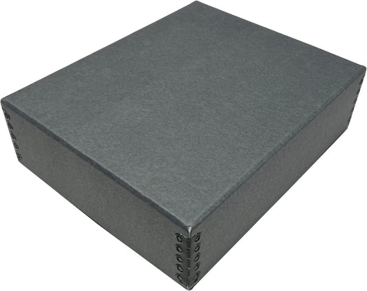 Lineco Museum Archival Storage Box, 8.75x10.75x3 in. Drop Front Design. Acid-Free with Metal Edge. Organize Photos, Pictures, Prints, Documents, Crafts, DIY. Gray, 1 Pack