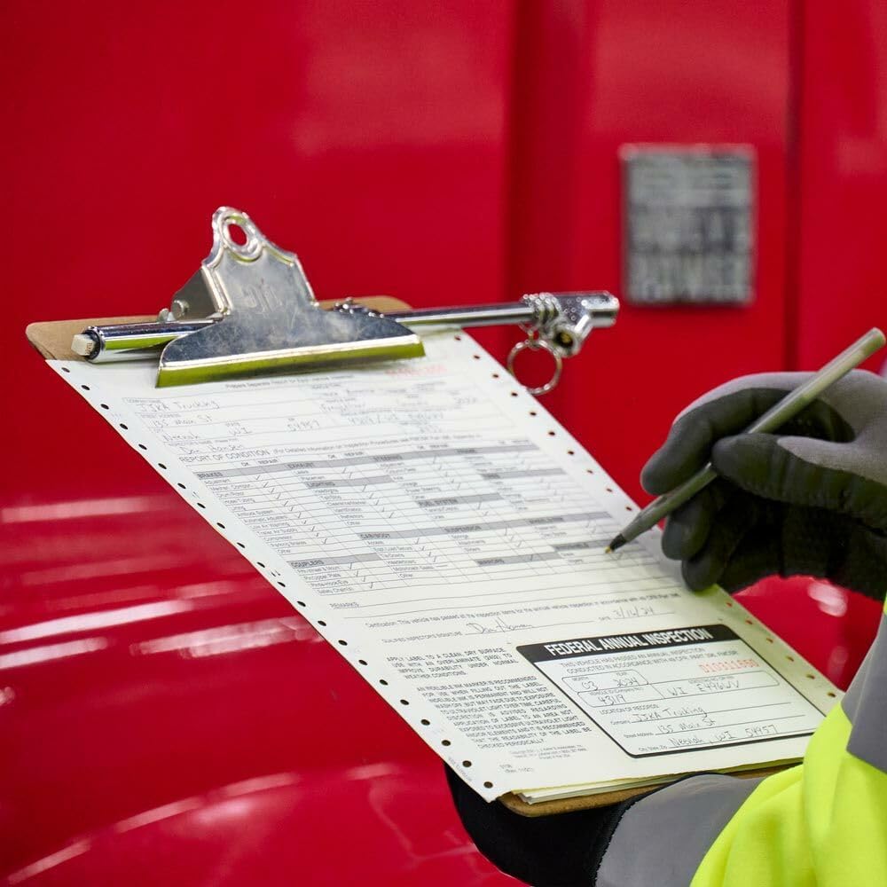 J. J. Keller 50-Pack, Record of Annual Inspection Form with Inspection Decal & Prenumbered Vinyl Adhesive Label 2-Ply, 2-Ply Carbonless Form, DOT Compliant