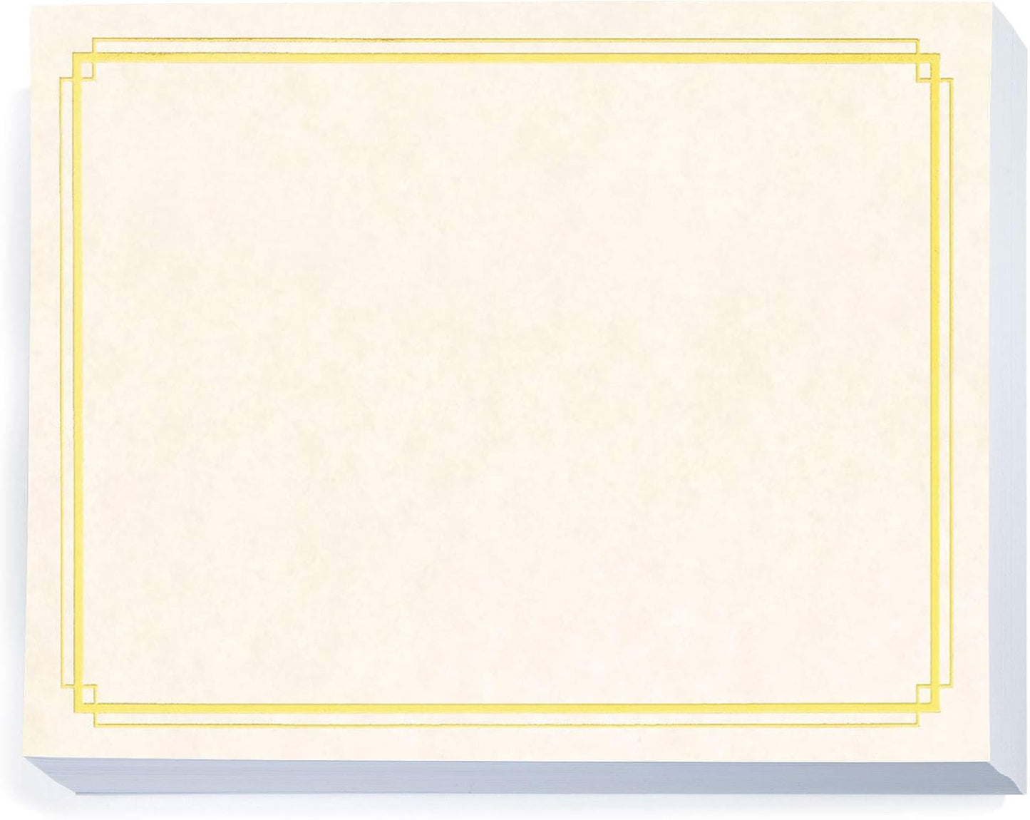 PaperDirect Gold Foil Border Specialty Certificates, 8 1/2 inch x 11 inch, 38lb White Parchment Stock, 50 Count, Certificates and Awards Paper, for School, Work, Diplomas & Award Certificates