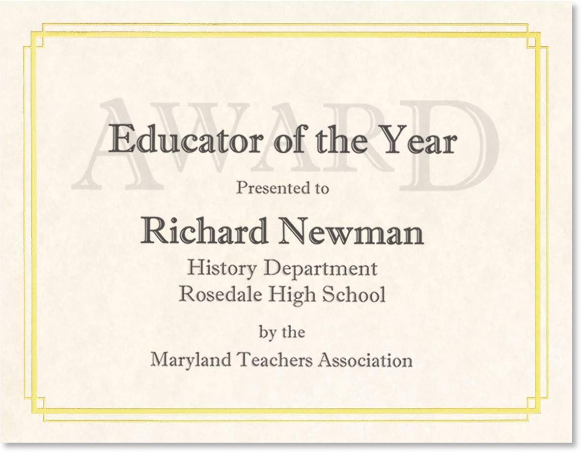 PaperDirect Gold Foil Border Specialty Certificates, 8 1/2 inch x 11 inch, 38lb White Parchment Stock, 50 Count, Certificates and Awards Paper, for School, Work, Diplomas & Award Certificates