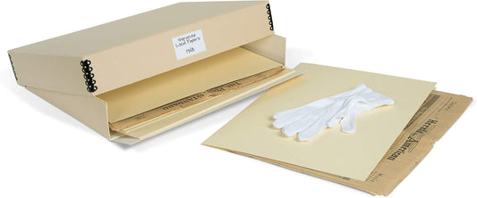 Gaylord Archival Tan Newspaper Preservation Kit - 19W x 25L x 2 1/2" H