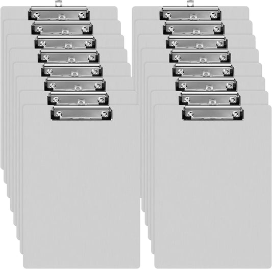 Epakh 16 Pieces Clipboard Bulks Metal Clipboard Aluminum Office Low Profile Clip Standard A4 Letter Size Metal Clip Board, Size 12.5 x 9 Inch
