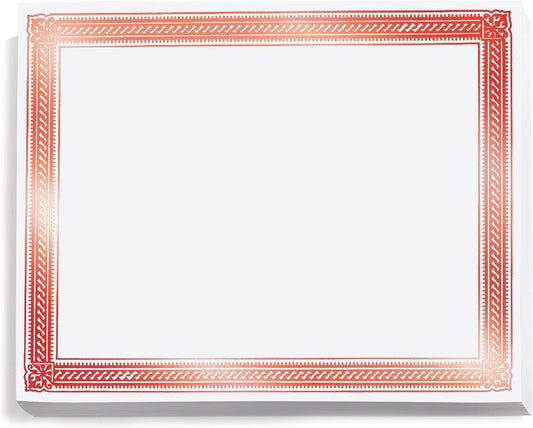 PaperDirect Red on White Elite Specialty Certificates, 8½ x11, Foil Accents, 50 Count, Certificates And Awards Paper, For School, Work, Diplomas & Award Certificates