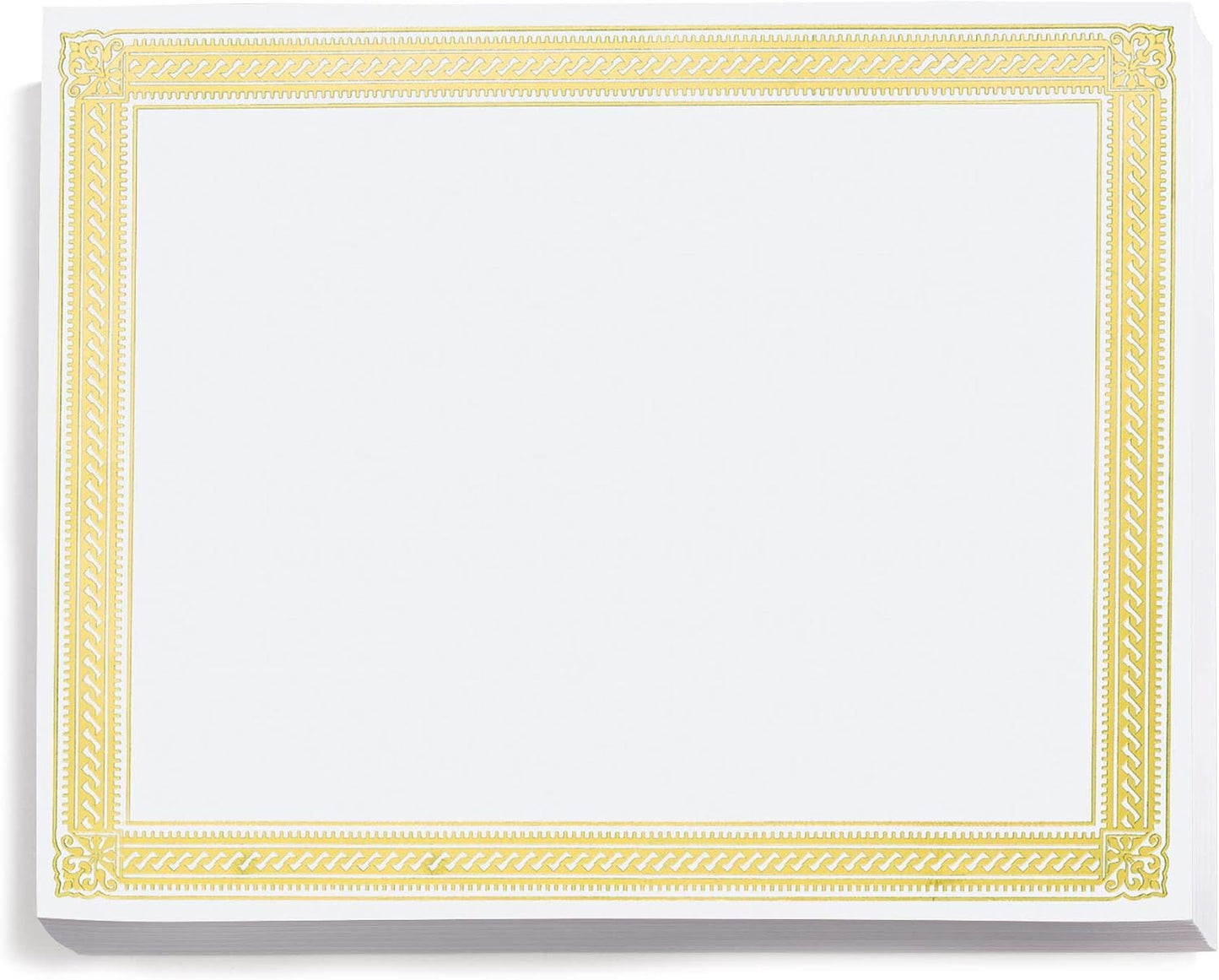 PaperDirect Gold on White Elite Specialty Certificates, 8½ x11, Foil Accents, 50 Count, Certificates And Awards Paper, For School, Work, Diplomas & Award Certificates