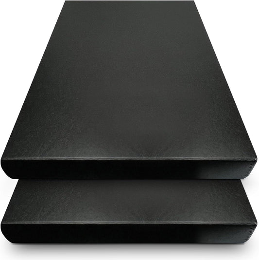 Golden State Art, Archival Folio Storage Box 18x24, Clamshell Design with Metal Edge, Preserve and Store Photos Documents Cards Prints Arts Crafts DIY, Black, Pack of 2