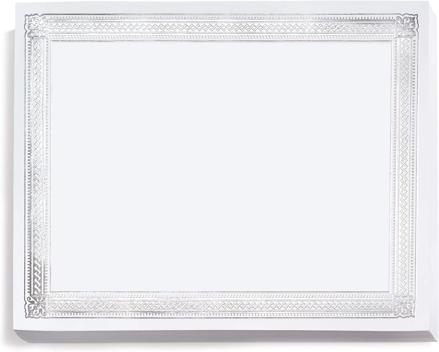 PaperDirect Silver on White Elite Specialty Certificates, 8½ x11, Foil Accents, 50 Count, Certificates And Awards Paper, For School, Work, Diplomas & Award Certificates