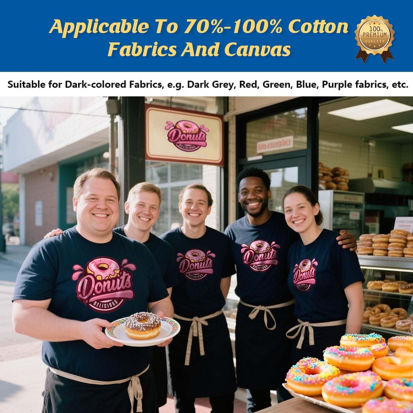 TransOurDream Dark Heat Transfer Paper for T Shirts (100 Sheets, 11x17") Printable HTV Heat Transfer Vinyl for Inkjet Printer Iron on Transfers for Dark Fabrics