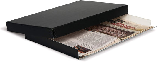 Gaylord Archival Black Drop-Front Newspaper Preservation Box - 15W x 22L x 2" H