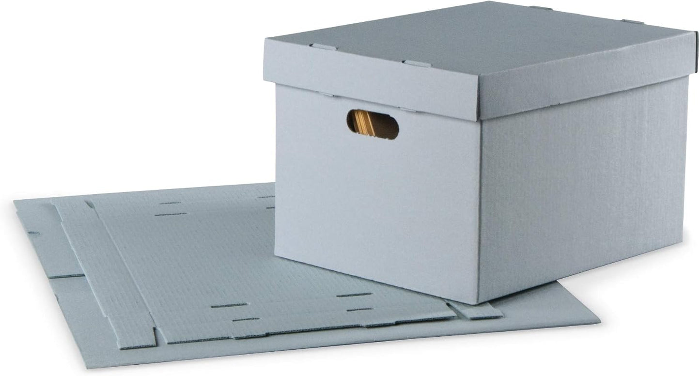 Gaylord Archival Blue Record Storage Carton 12W x 15L x 10"H (5-Pack)