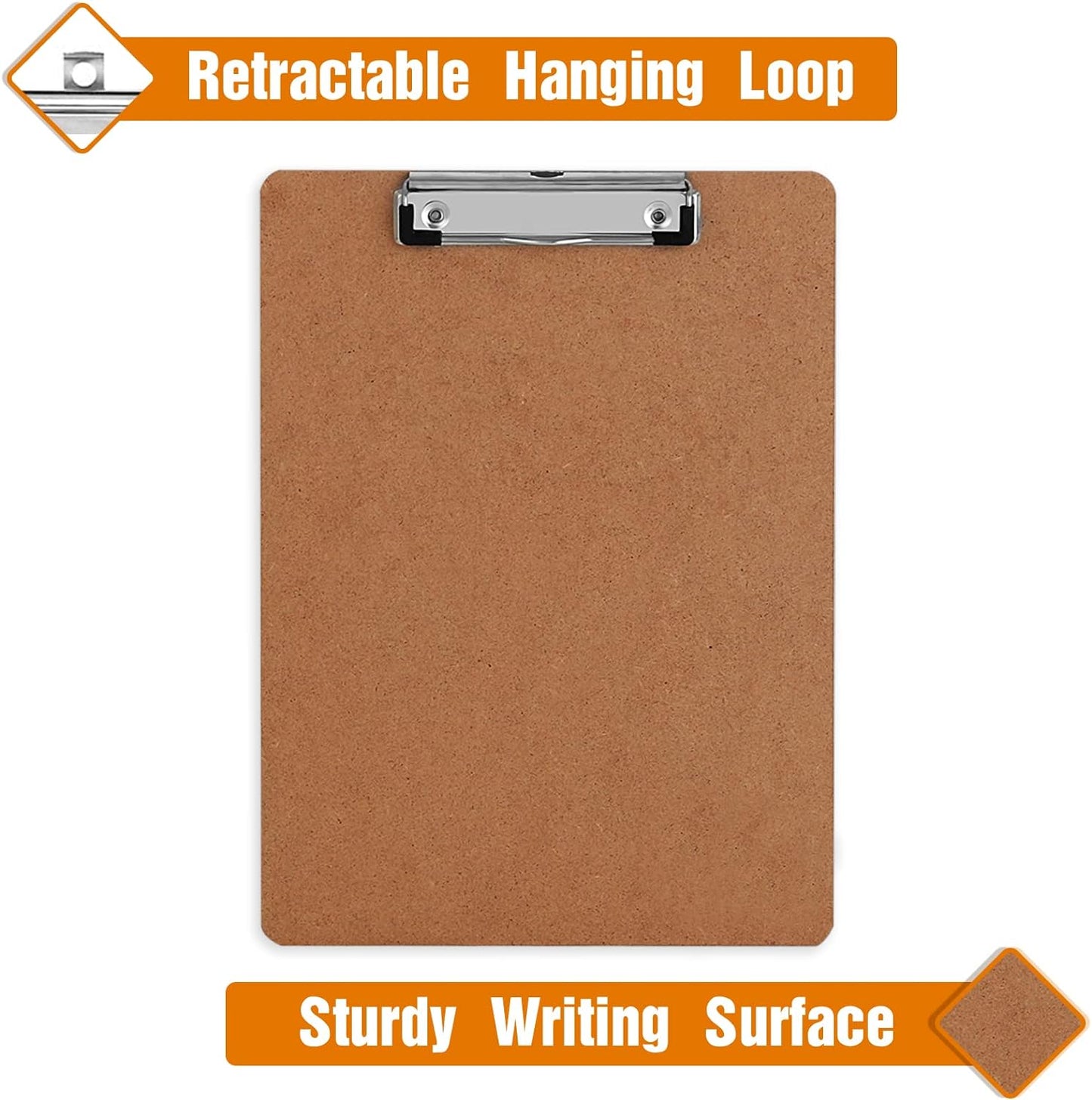 Clipboards, HERKKA 32 Pack Hardboard Office Clipboards Low Profile Clip Standard A4 Letter Size, ECO Friendly