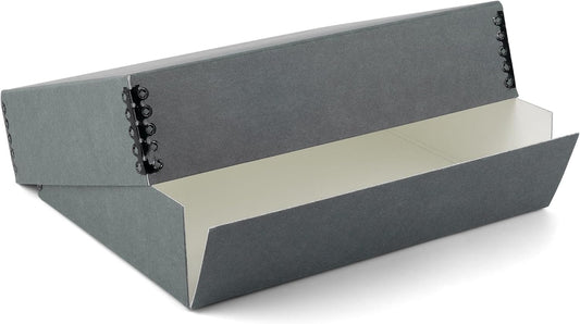 Lineco Museum Archival Storage Box, 11.75x18.25x3 in. Drop Front Design. Acid-Free with Metal Edge. Organize Photos, Pictures, Prints, Documents, Crafts, DIY. Gray, 1 Pack