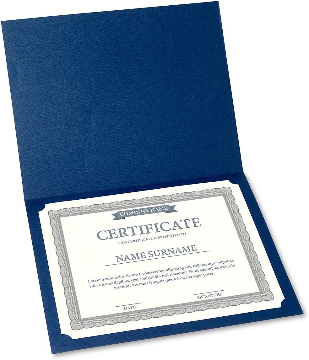Executive Gray & White Parchment Certificate Papers - Pack of 25, Laser & Inkjet Printer Compatible, For Office, Business Awards, Graduation, School Diplomas, 8-1/2" x 11" on 60 lb. Text Stock