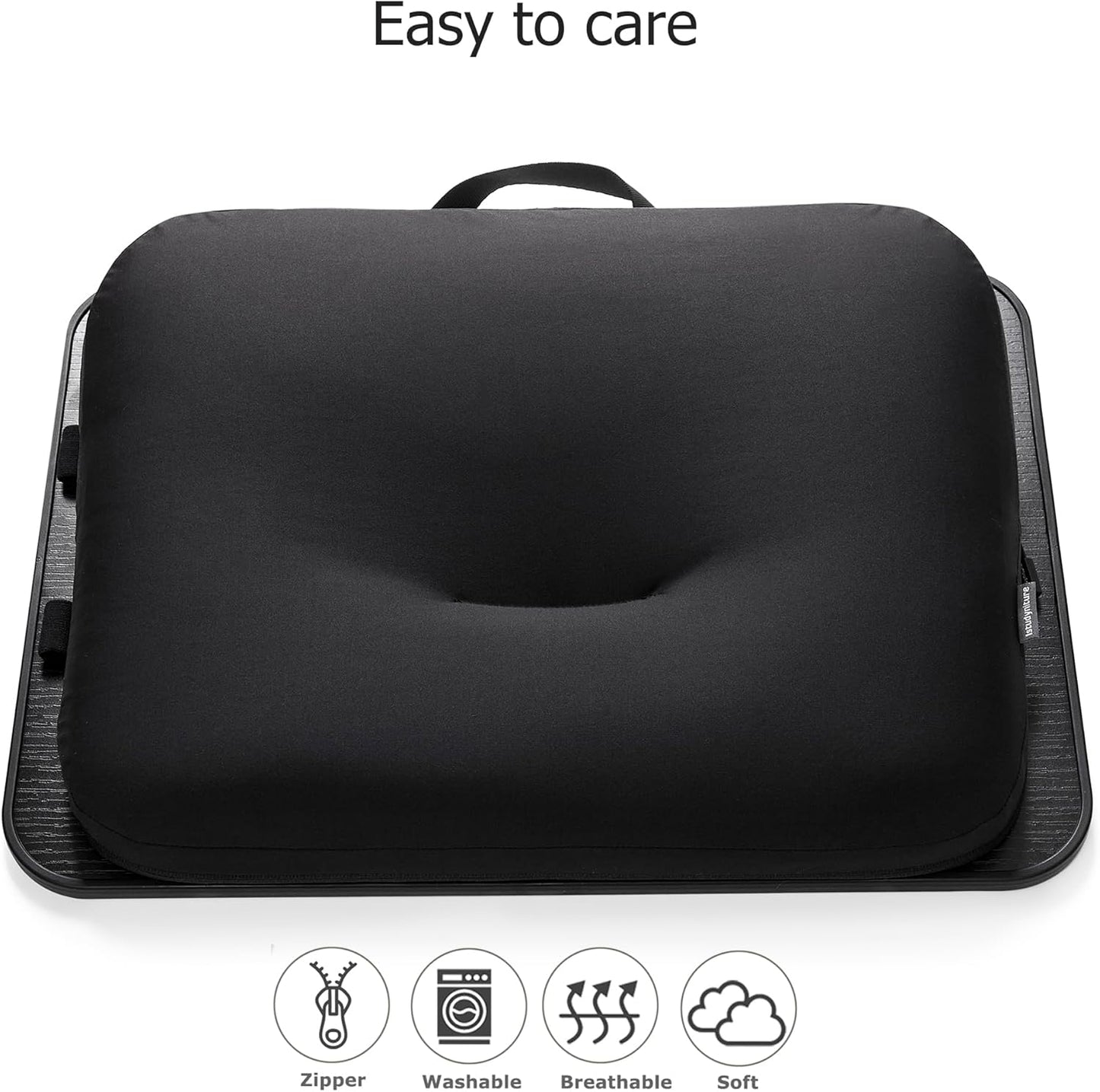 Lap Desk with Washable Cushion – Fits up to 15.6-in Laptops – Portable Laptop Desk & Stand –Bed desks & Tray for Writing, Reading, Working, Gaming on Bed, Couch, Floor – Istudyniture -Smal, Black