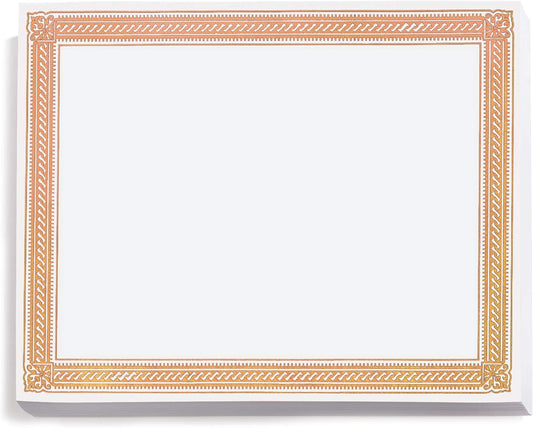 PaperDirect Copper on White Elite Specialty Certificates, 8½ x11, Foil Accents, 50 Count, Certificates And Awards Paper, For School, Work, Diplomas & Award Certificates