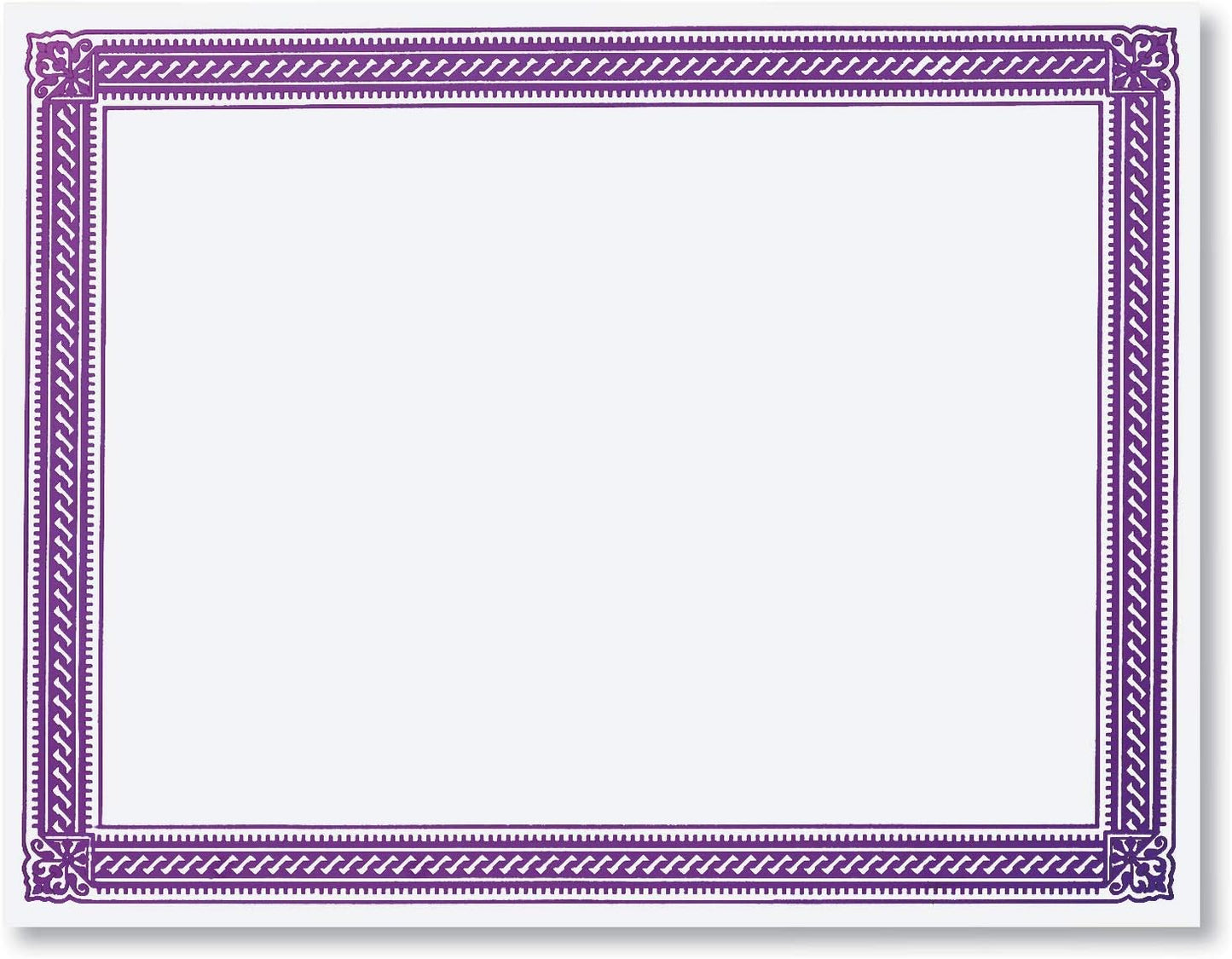 PaperDirect Purple on White Elite Specialty Certificates, 8½ x11, Foil Accents, 50 Count, Certificates And Awards Paper, For School, Work, Diplomas & Award Certificates