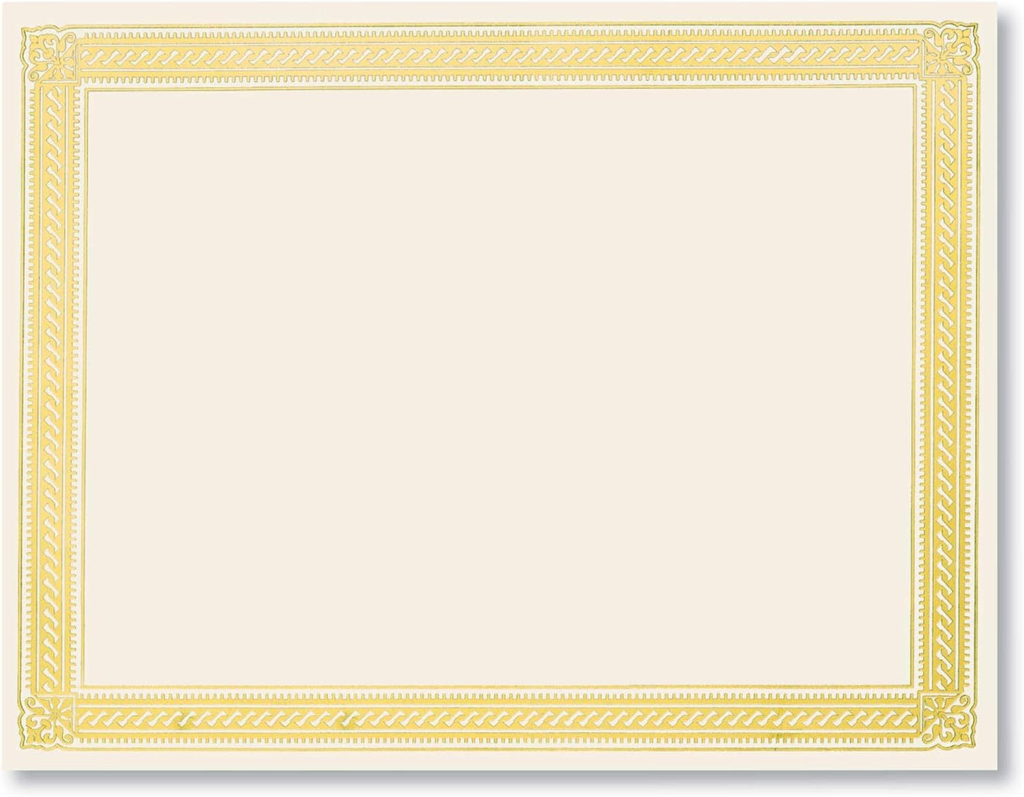 PaperDirect Gold on Cream Elite Specialty Certificates, 8½ x11, Foil Accents, 50 Count, Certificates And Awards Paper, For School, Work, Diplomas & Award Certificates