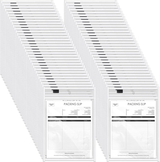 Seajan 120 Pcs Clear Dry Erase Pockets Plastic Sleeves for Paper 14 x 10 Inch Reusable Job Holder Shop Ticket Holders Order Pockets Organizer Teacher Supplies for Classroom (White)