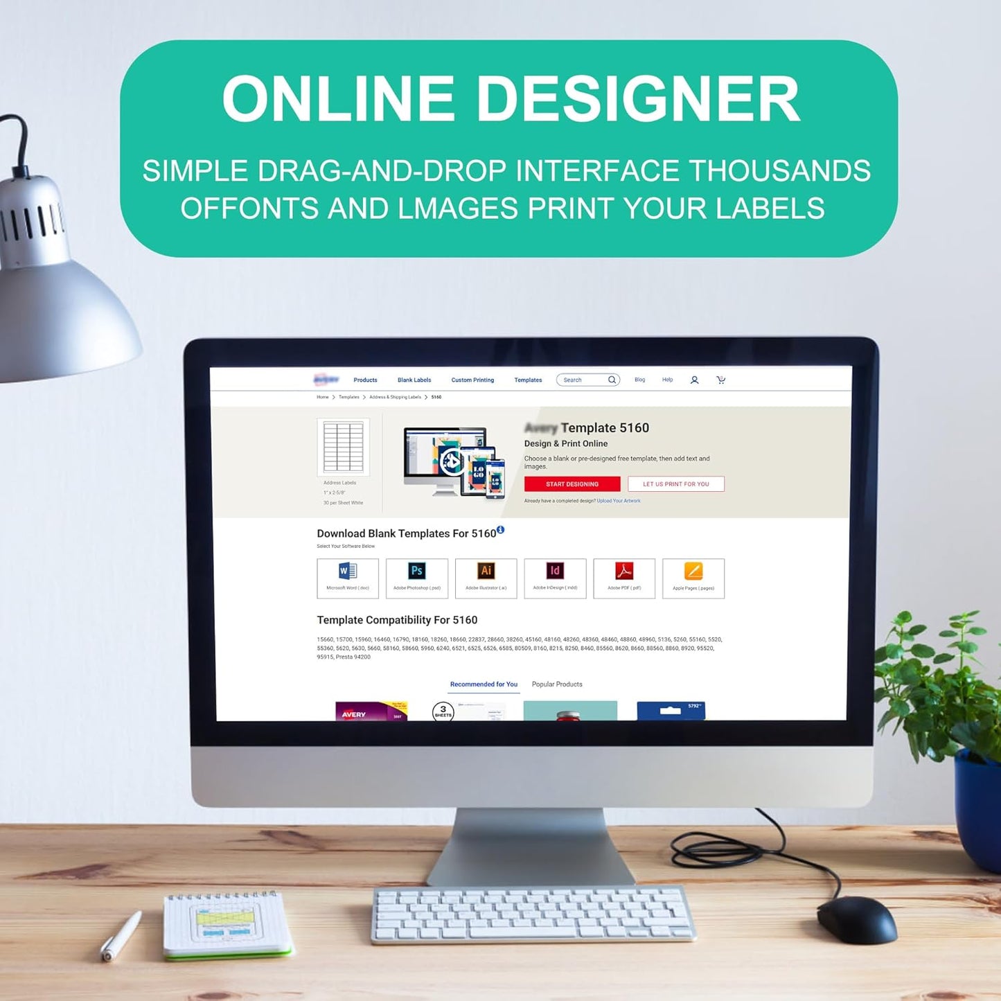 L LIKED Printable Address Labels, 1" x 2-5/8", 15000 Labels, 30 per Sheet, Blank Label Stickers for Envelopes (500 Sheets)