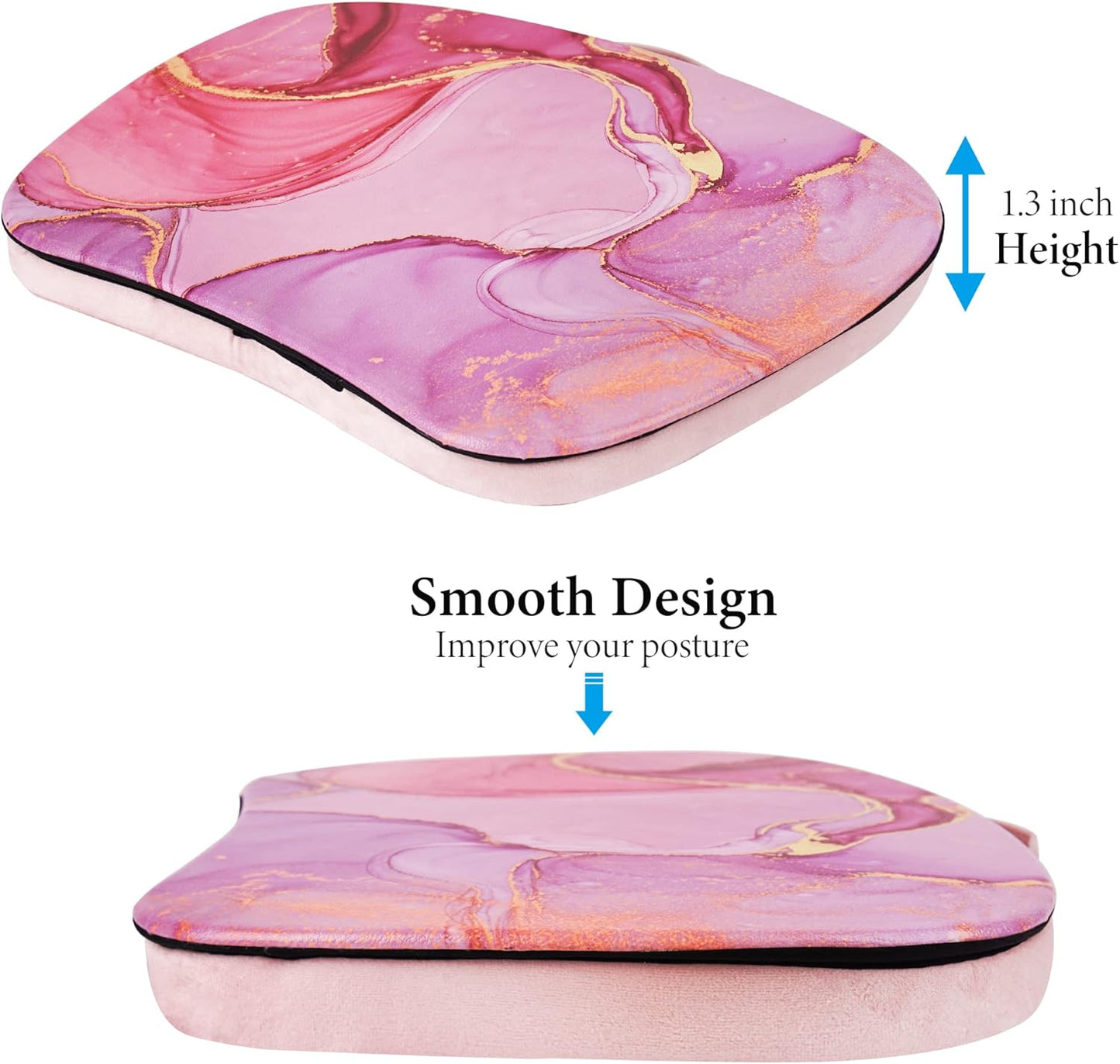 Lap Laptop Desk - Portable, Fits up to 15.6 inch Laptop, with Pillow Cushion, Media Slot, Anti-Slip Ledge, Ergonomic Cushion