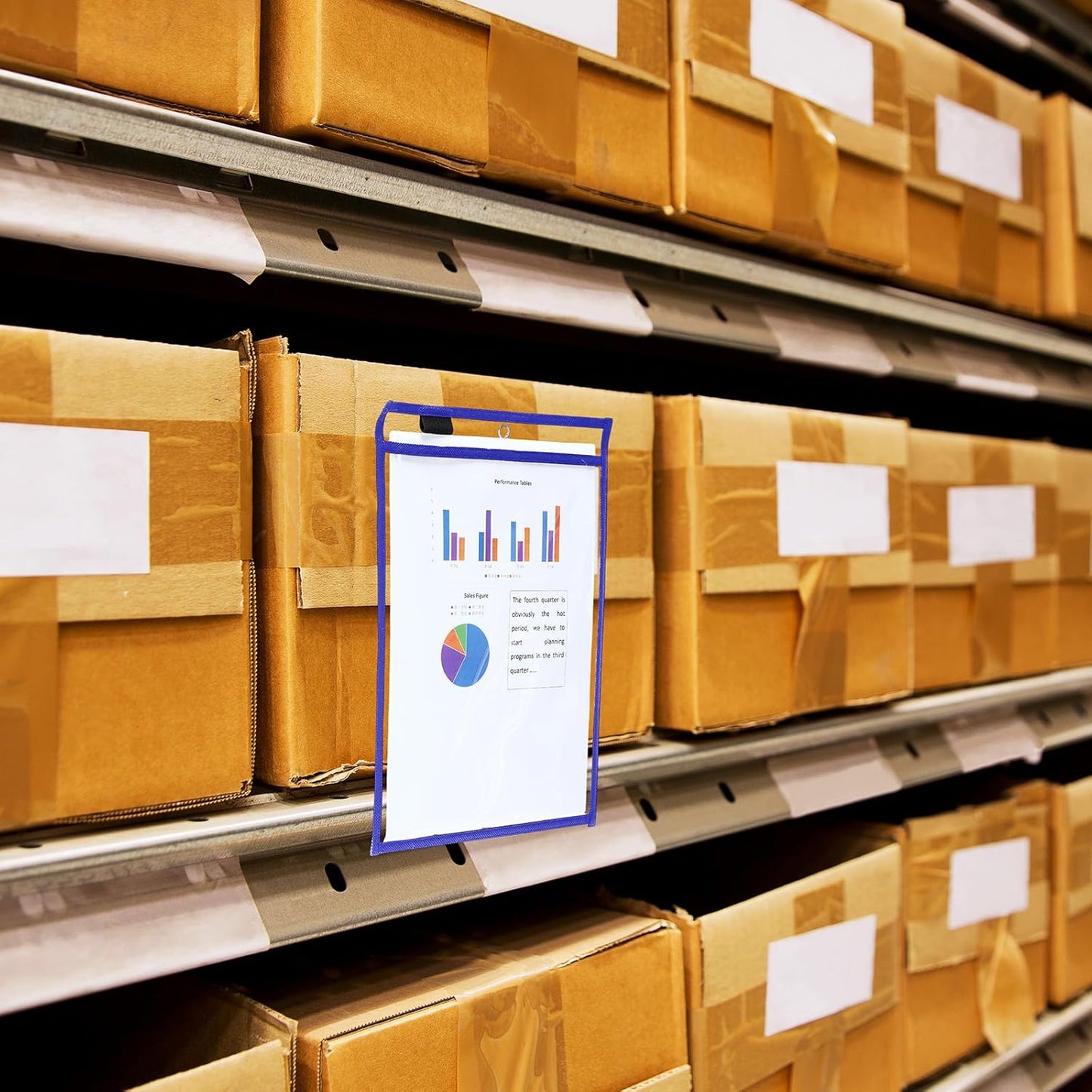 Nezyo Dry Erase Pockets Plastic Job Ticket Holders Shop Holder Order Pockets Clear Sleeves Tickets Folders Plastic Sleeves Paper Teacher Supplies for Classroom(12 x 9.5 in,Blue,50 Pcs)