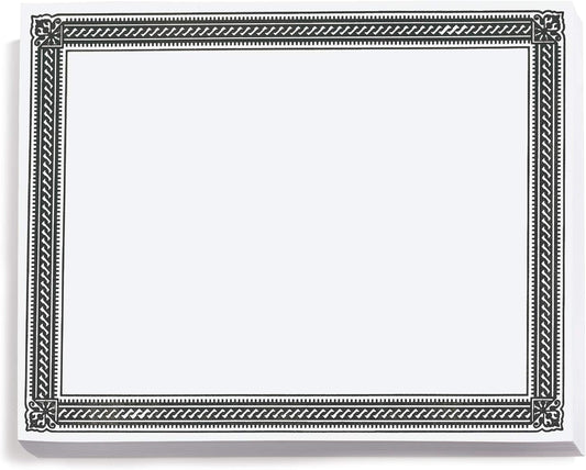 PaperDirect Black on White Elite Specialty Certificates, 8½ x11, Foil Accents, 50 Count, Certificates And Awards Paper, For School, Work, Diplomas & Award Certificates